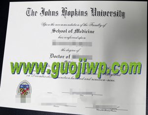 fake Johns Hopkins University diploma