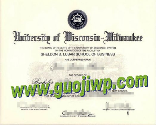 University of Wisconsin–Milwaukee degree certificate