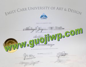 Emily Carr University of Art and Design degree certificate