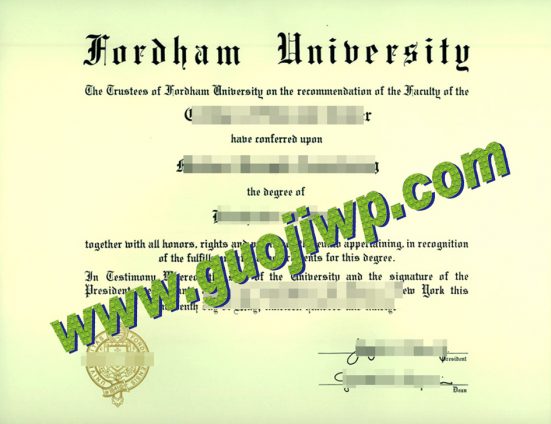 Fordham University degree