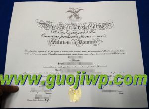 Georgetown University degree certificate