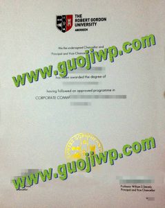 fake Robert Gordon University degree certificate