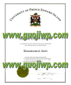 University of Prince Edward Island degree certificate