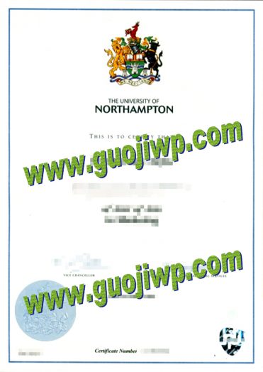 University of Northampton degree certificate