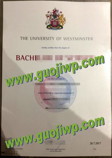 University of Westminster fake degree certificate