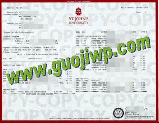 buy York St John University transcript