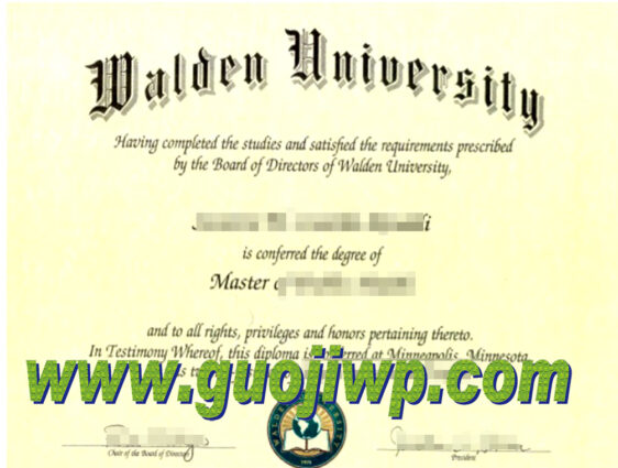 fake Walden University diploma